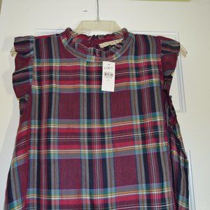 NWT Loft Flutter Sleeve Top M